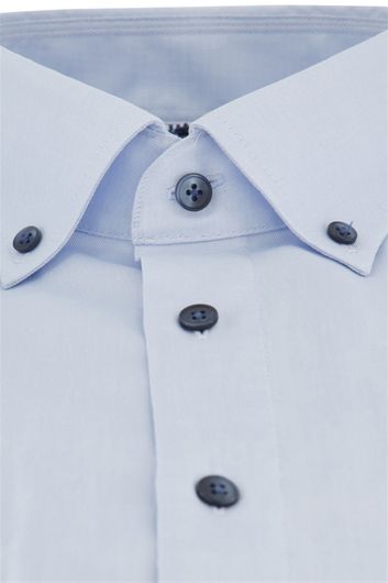 Olymp overhemd mouwlengte 7  normale fit lichtblauw effen katoen