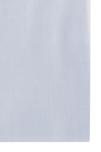 overhemd mouwlengte 7 Olymp  lichtblauw effen katoen normale fit 