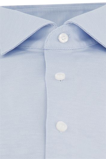 Olymp overhemd mouwlengte 7  extra slim fit lichtblauw geprint katoen