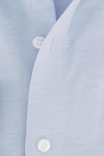 Olymp overhemd mouwlengte 7  extra slim fit lichtblauw geprint katoen