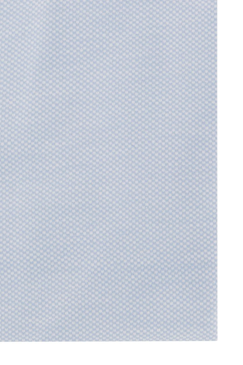 Olymp overhemd mouwlengte 7  lichtblauw geprint katoen extra slim fit