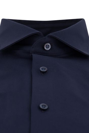 Olymp overhemd Level Five extra slim fit katoen donkerblauw mouwlengte 7 effen