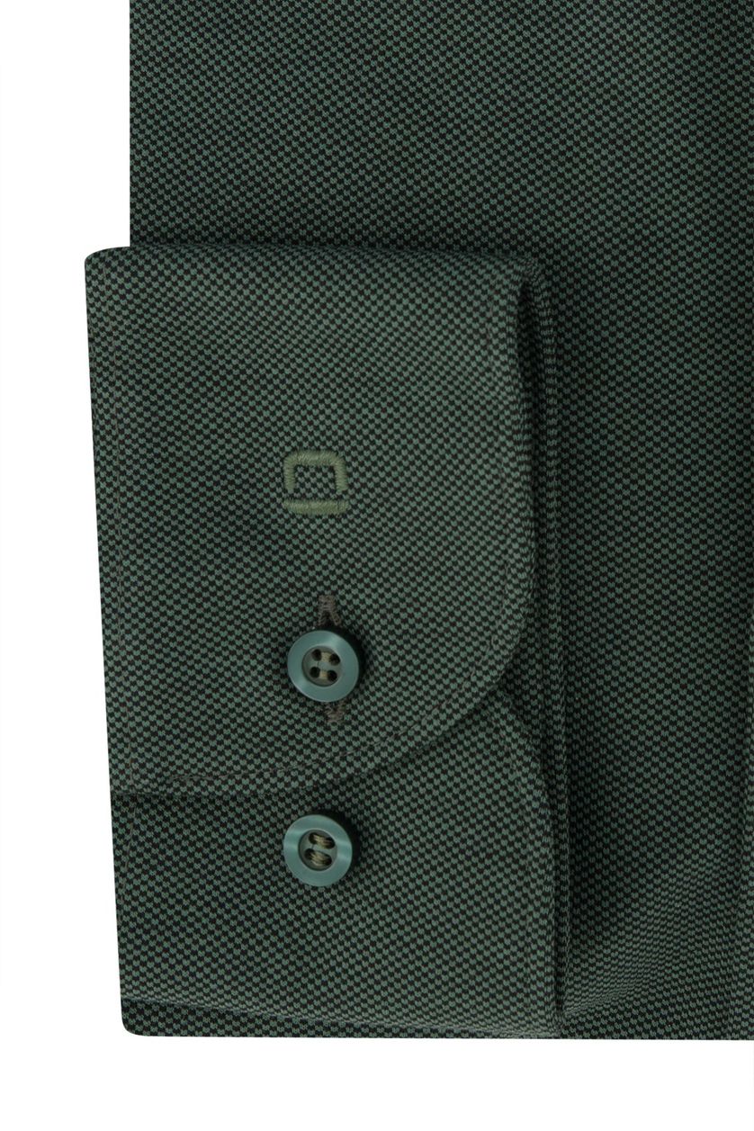 Olymp overhemd mouwlengte 7 Level Five groen geprint katoen extra slim fit