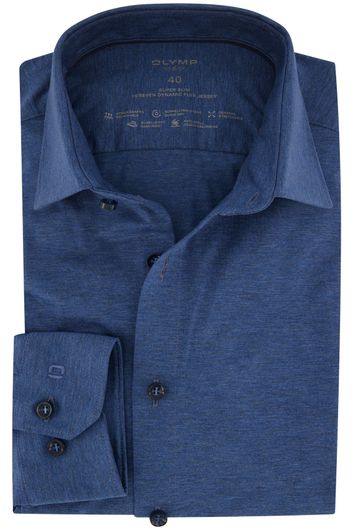 Olymp overhemd mouwlengte 7 Level Five extra slim fit donkerblauw katoen