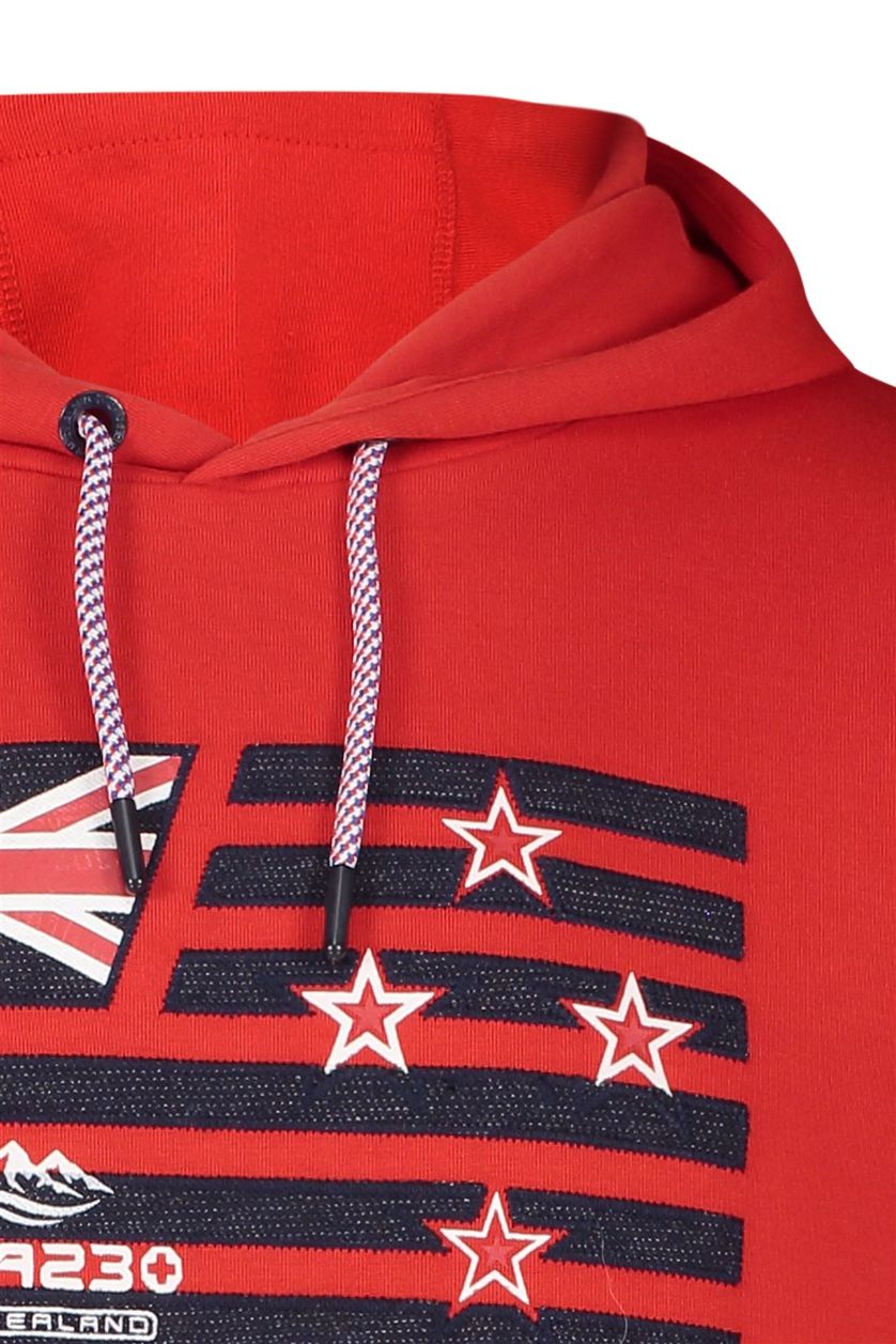 New Zealand sweater rood geprint katoen Arrow 