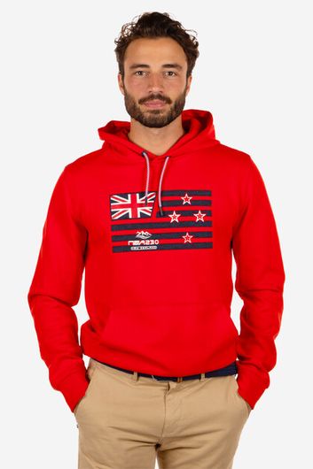 New Zealand sweater Arrow rood geprint katoen
