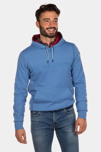 sweater New Zealand blauw effen 