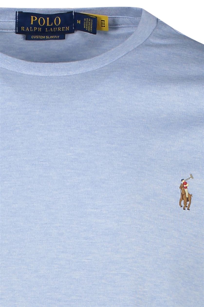 Polo Ralph Lauren t-shirt lichtblauw effen katoen normale fit