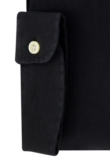 Zwart linnen Polo Ralph Lauren casual overhemd normale fit