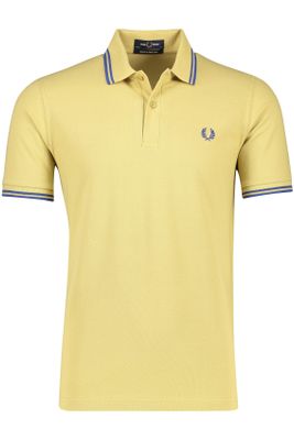 Fred Perry Fred Perry poloshirt geel effen katoen normale fit