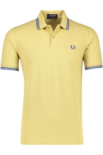 polo Fred Perry geel effen katoen normale fit