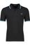 Fred Perry polo zwart effen katoen normale fit 2-knoops