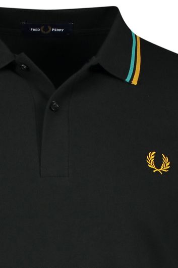 Fred Perry polo normale fit zwart effen 2 knoops