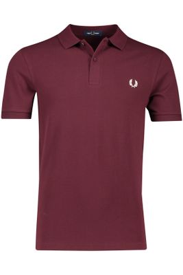 Fred Perry polo Fred Perry bordeaux effen katoen normale fit