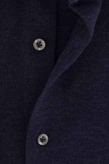 business overhemd Cavallaro donkerblauw effen katoen normale fit 