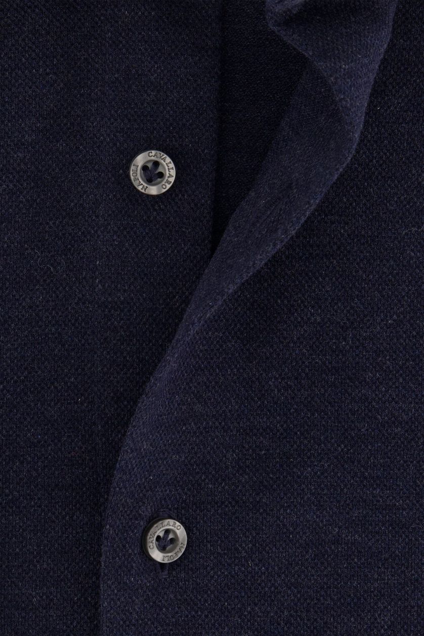 Cavallaro business overhemd donkerblauw effen katoen slim fit
