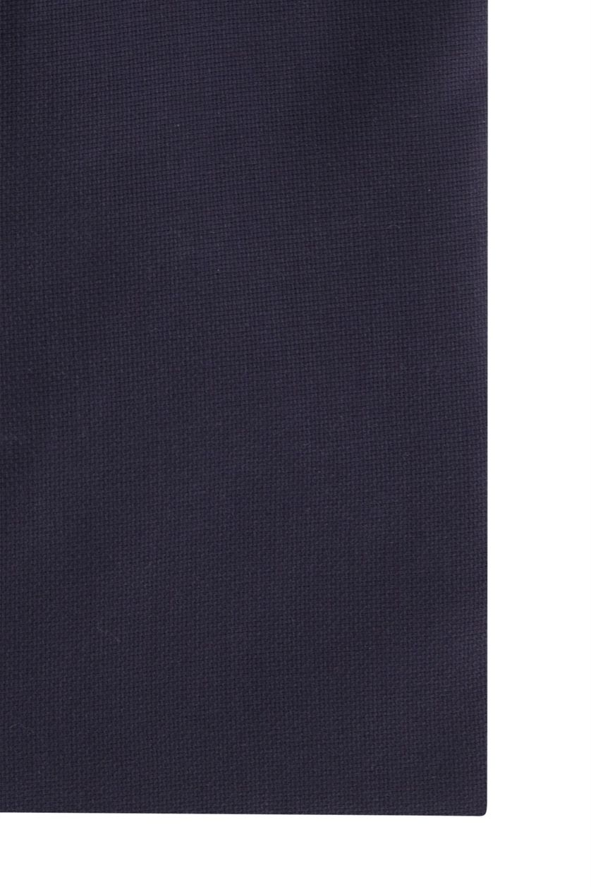 Cavallaro overhemd mouwlengte 7 donkerblauw effen katoen slim fit