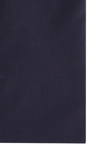 Cavallaro overhemd mouwlengte 7 Zaglio slim fit donkerblauw effen katoen