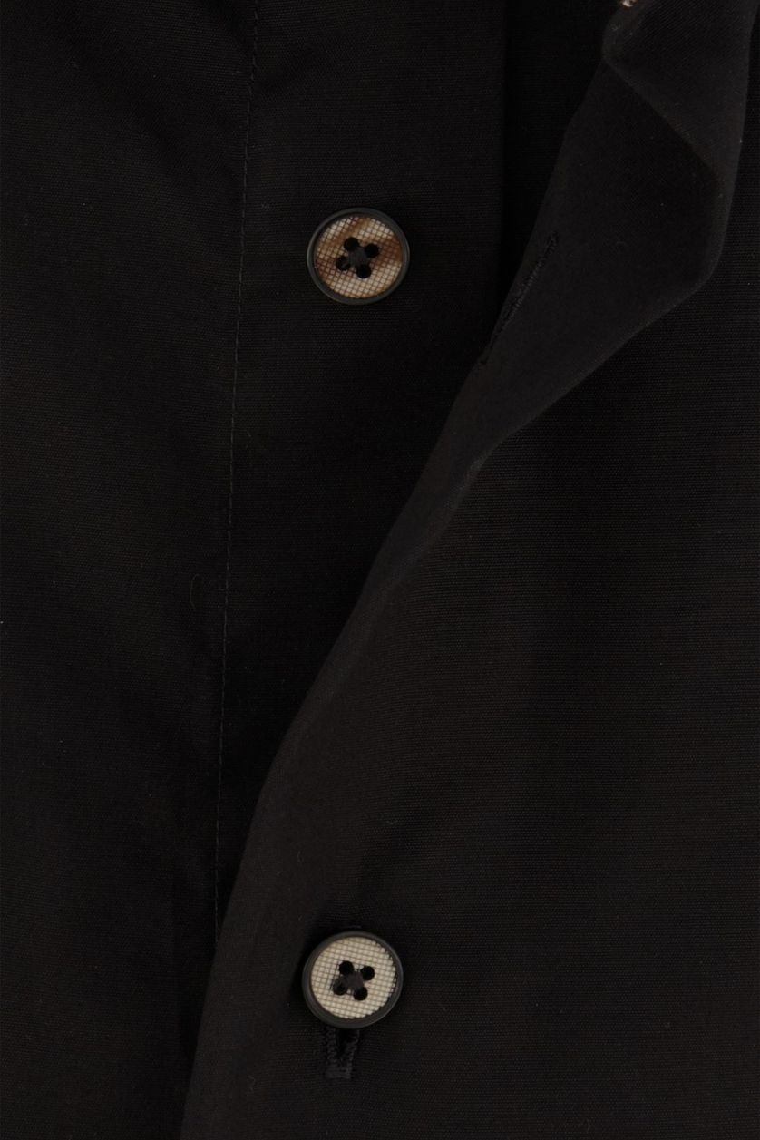 Cavallaro overhemd mouwlengte 7 zwart slim fit cutaway boord