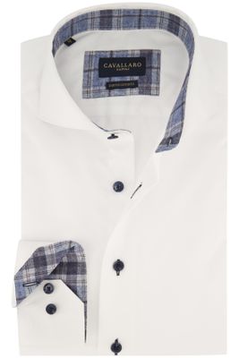 Cavallaro Cavallaro business overhemd slim fit wit geprint katoen