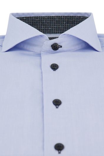 Cavallaro Santiddo business overhemd slim fit lichtblauw effen katoen