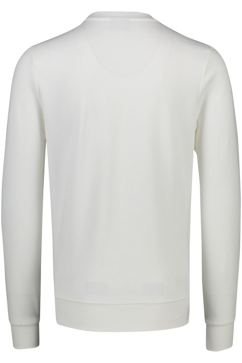 Cavallaro sweater wit effen katoen ronde hals 