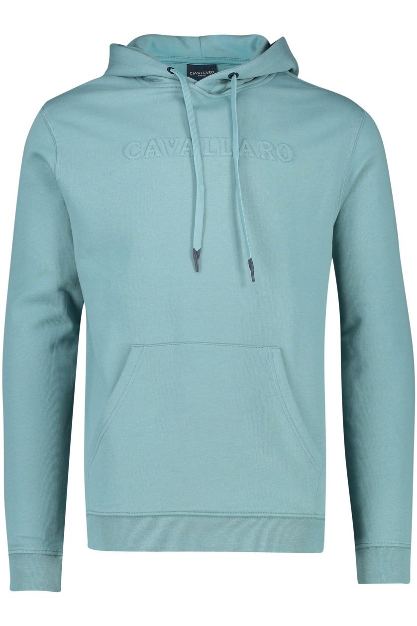 Cavallaro sweater blauw effen katoen 
