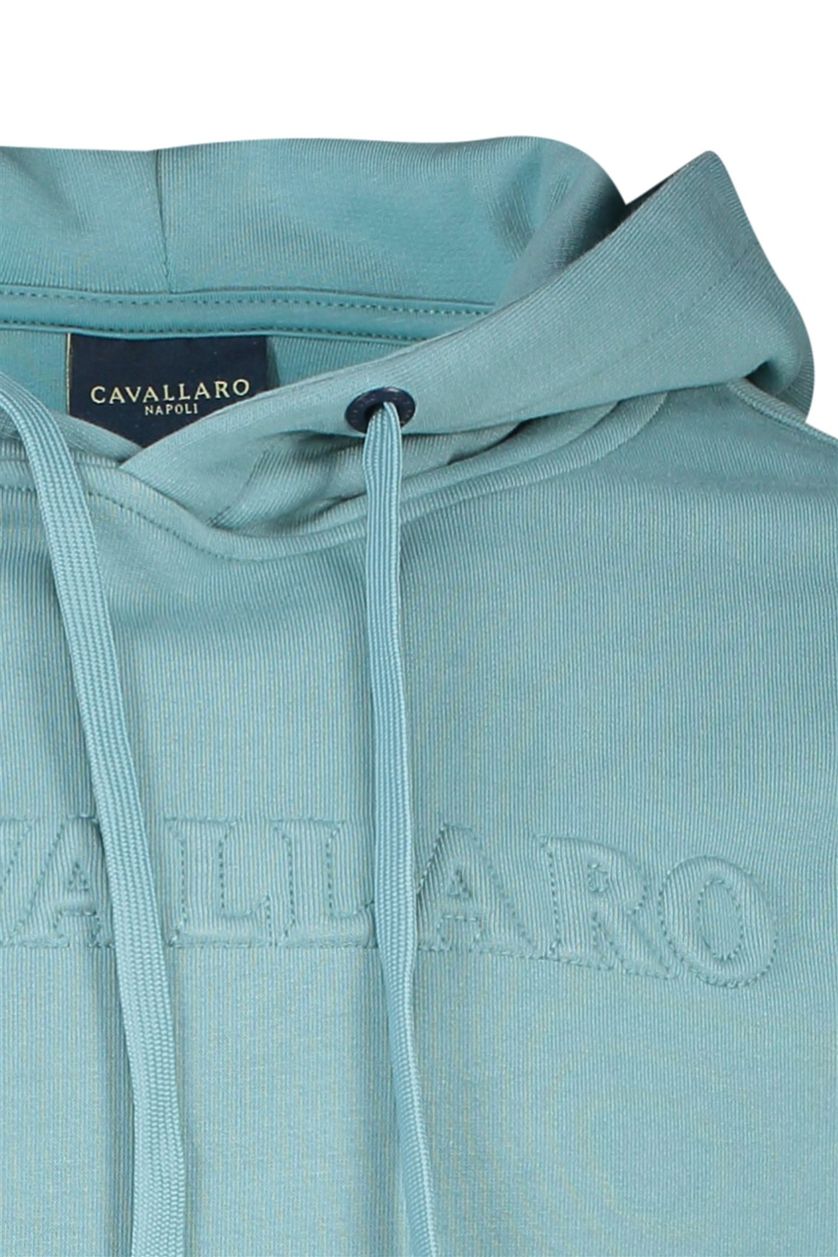 Cavallaro sweater blauw effen katoen 