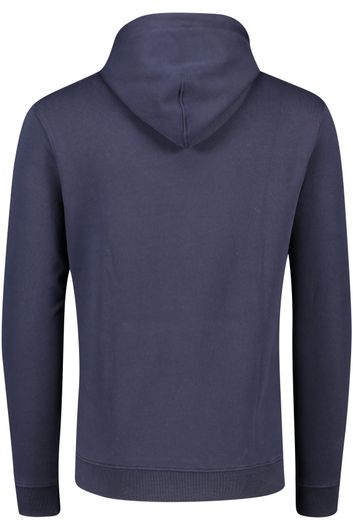 sweater Cavallaro donkerblauw effen katoen hoodie 