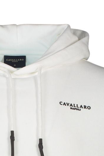 Cavallaro Donzo sweater hoodie wit effen katoen
