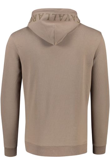 Cavallaro sweater hoodie bruin effen katoen