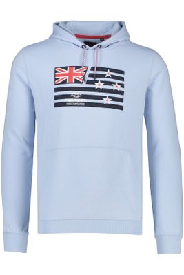 New Zealand New Zealand sweater hoodie lichtblauw geprint 