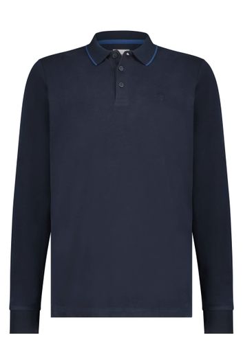 State of Art polo wijde fit navy 3-knoops