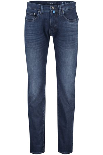 Pierre Cardin jeans navy effen katoen zonder omslag