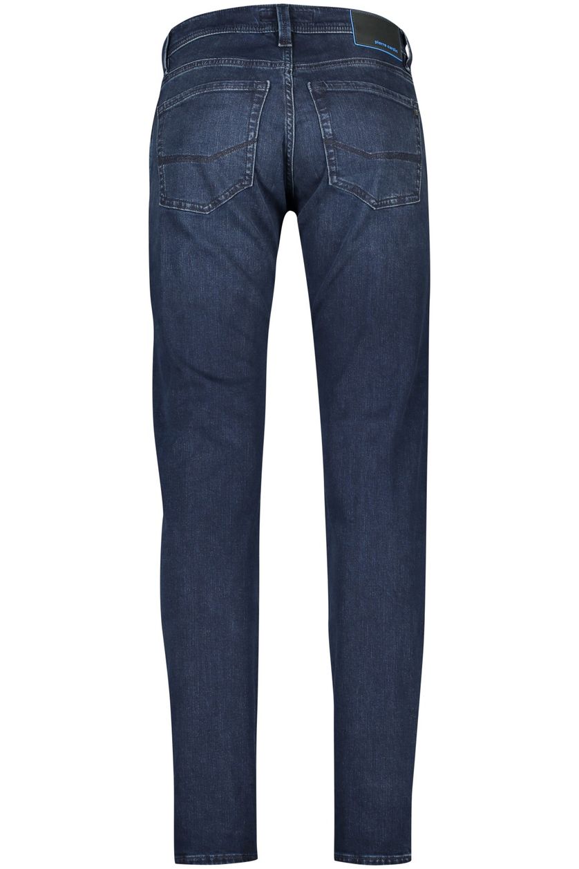 Donkerblauwe uni jeans Pierre Cardin katoen 