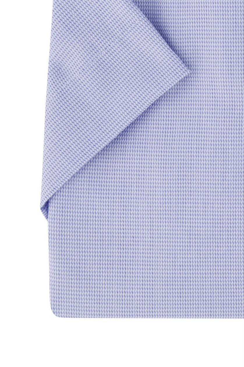 Eterna overhemd korte mouw Modern Fit lichtblauw effen 100% katoen