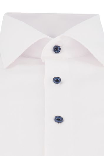 Eterna business overhemd wijde fit wit effen katoen met borstzak