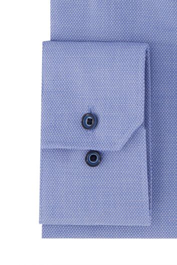 Eterna business overhemd Comfort Fit blauw effen 100% katoen