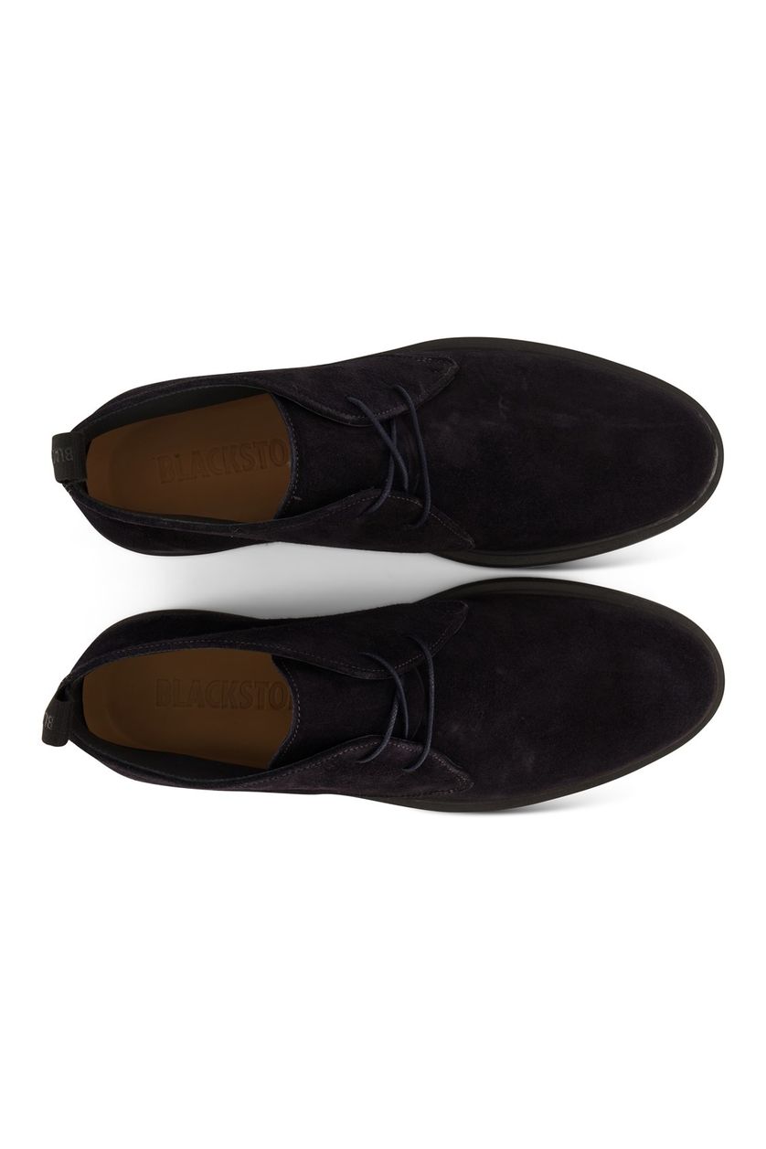 Blackstone nette schoenen effen leer donkerblauw