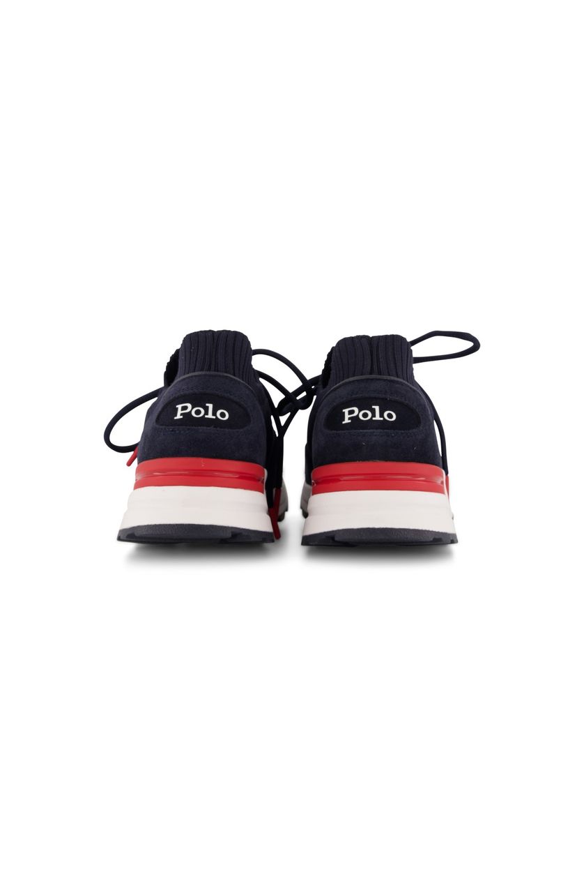 Polo Ralph Lauren sneakers effen leer donkerblauw