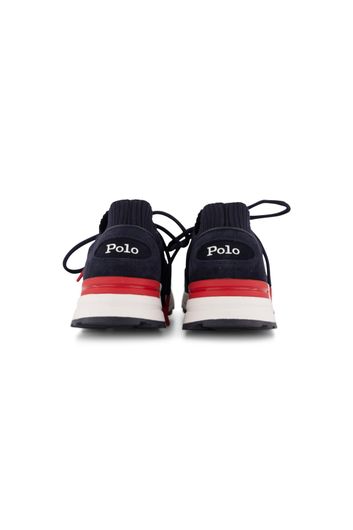 sneakers Polo Ralph Lauren effen leer donkerblauw