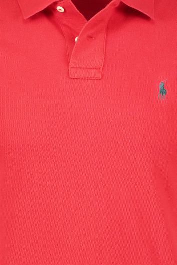 Polo Ralph Lauren polo wijde fit rood effen katoen Classic Fit Big & Tall