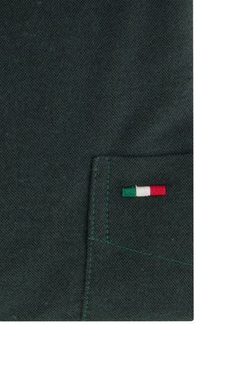 Portofino casual overhemd normale fit groen effen katoen