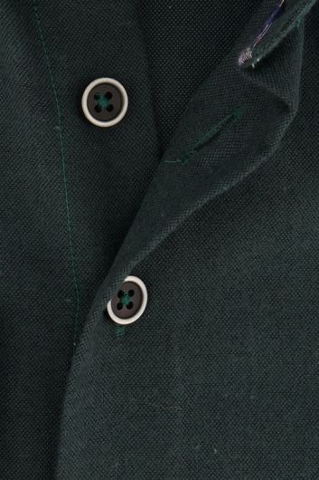 Portofino casual overhemd mouwlengte 7 normale fit groen effen katoen
