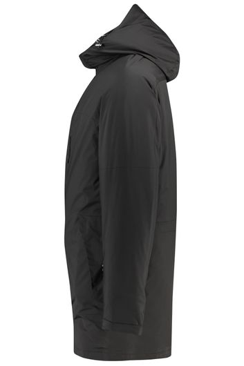 Pierre Cardin winterjas zwart uni halflang model