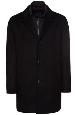 Pierre Cardin Pierre Cardin winterjas zwart normale fit effen lang model