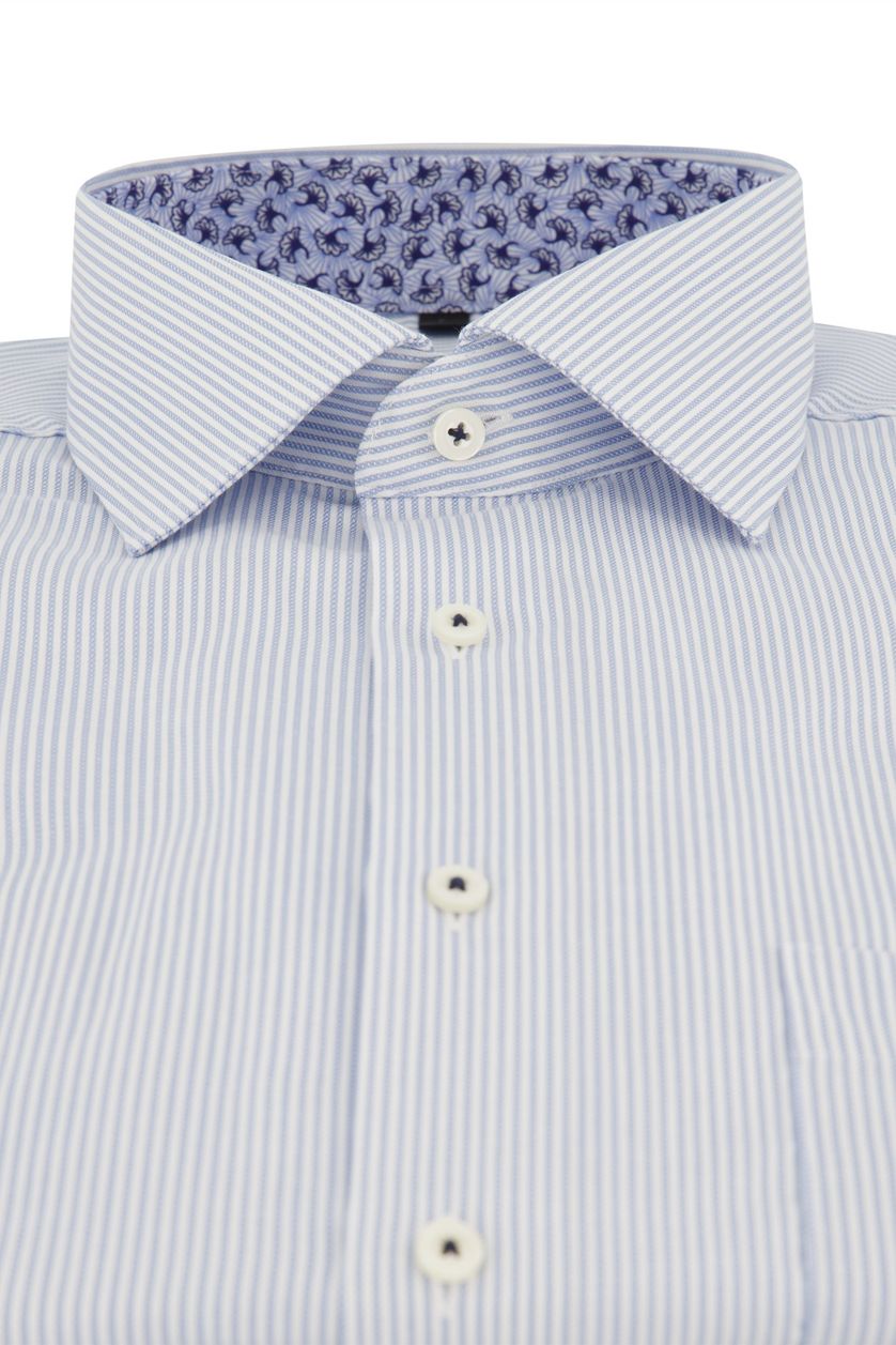 Eterna business overhemd Comfort Fit lichtblauw gestreept katoen wijde fit borstzak