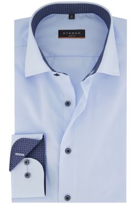 Eterna Eterna business overhemd slim fit lichtblauw effen katoen