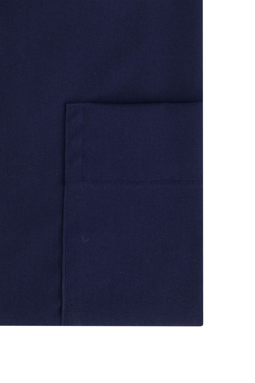 Eterna business overhemd strijkvrij Modern Fit donkerblauw effen katoen normale fit