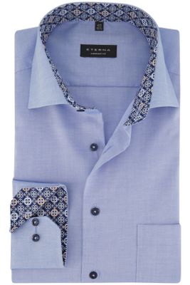 Eterna Eterna business overhemd Comfort Fit lichtblauw effen met borstzak
